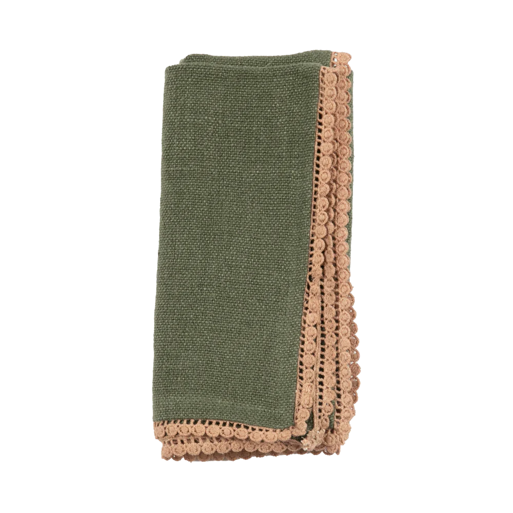 Anika Solid Table Runner - Olive