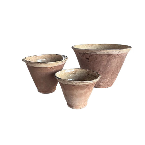 Cottage Crafted Bowls, S/3 Cream