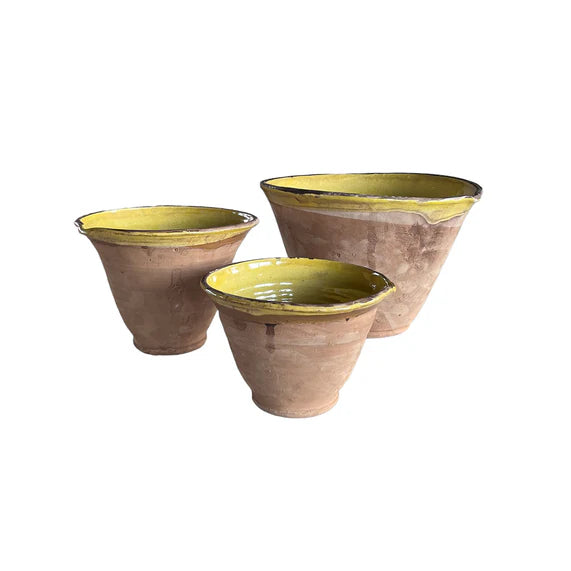 Cottage Crafted Bowls, S/3 Yellow