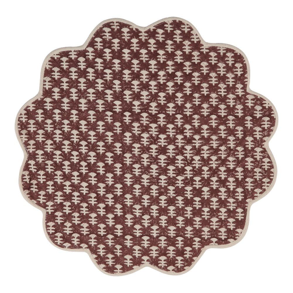 Quilted and scalloped placemats - Boti Saffron