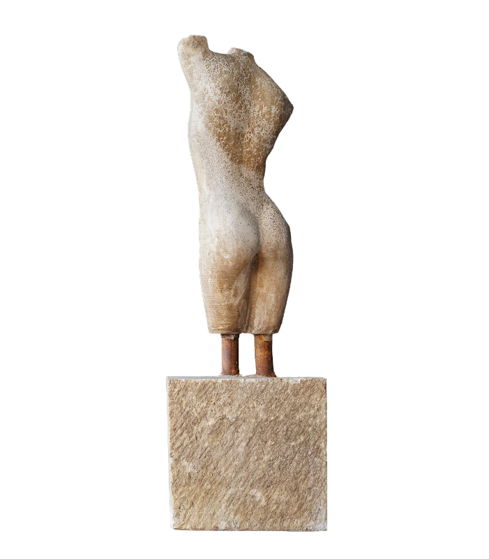 Carved Marble Lady Torso