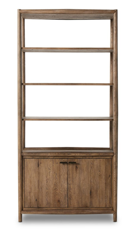 GLENVIEW BOOKCASE-WEATHERED OAK