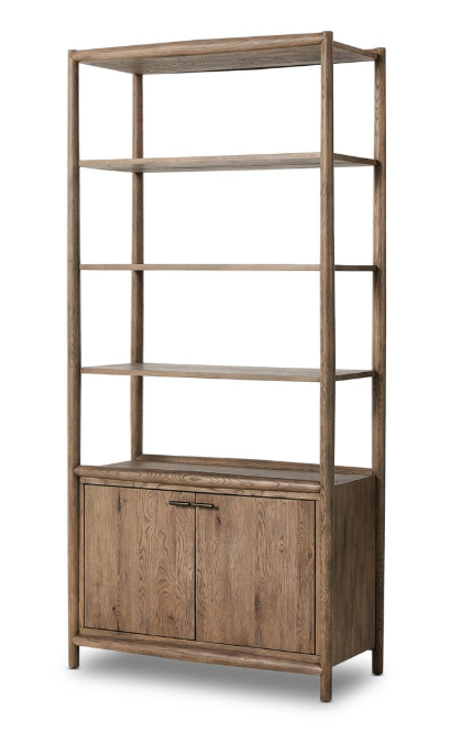 GLENVIEW BOOKCASE-WEATHERED OAK