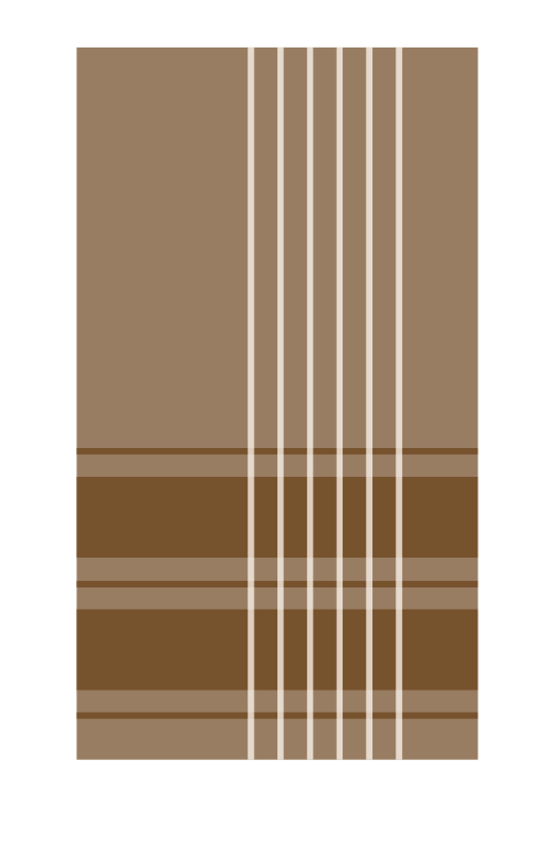 Picnic Stripe Linen Tea Towel - Earth
